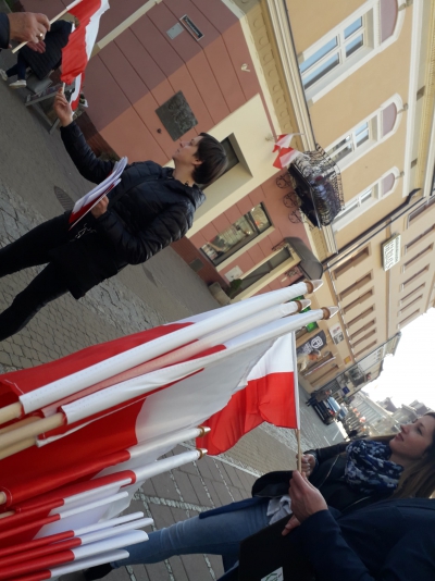 Podkarpacie, Akcja rozdawania flag Polski