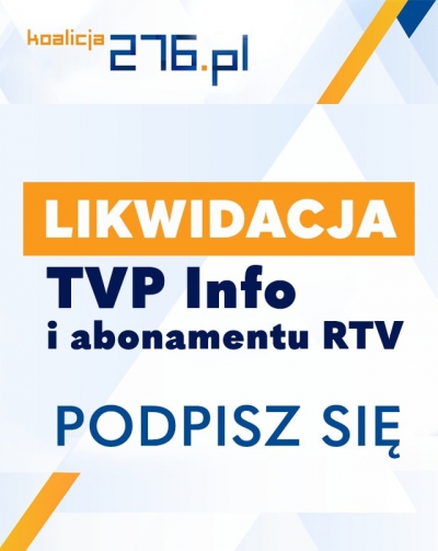 Zbiórka podpisów poparcia pod likwidacją TVP INFO i abonamentu RTV